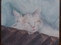 kissamaalauksesta teetetty hiirimatto