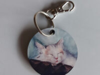 Nukkuva kissa avaimenperä