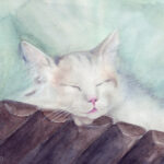 Kissa taideprintti, A4 Kissa taideprintti