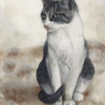 Kissa taideprintti, A4 kissa taideprintti