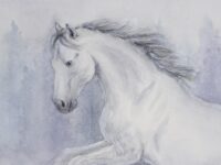 Yksityiskohta hevosmaalauksesta