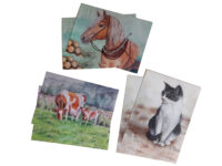 Taidekorttisarja kotieläimet