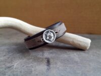 Silver 925 Arctic Wolf Leather Bracelet