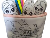 Kit de Pintura em Tecido Lavável – Princesas| Washable Fabric Coloring Toy Set