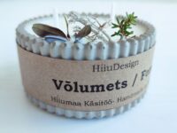 HiiuDesign rapsivahast betoontopsis käsitööküünal- ENCHANTED FOREST