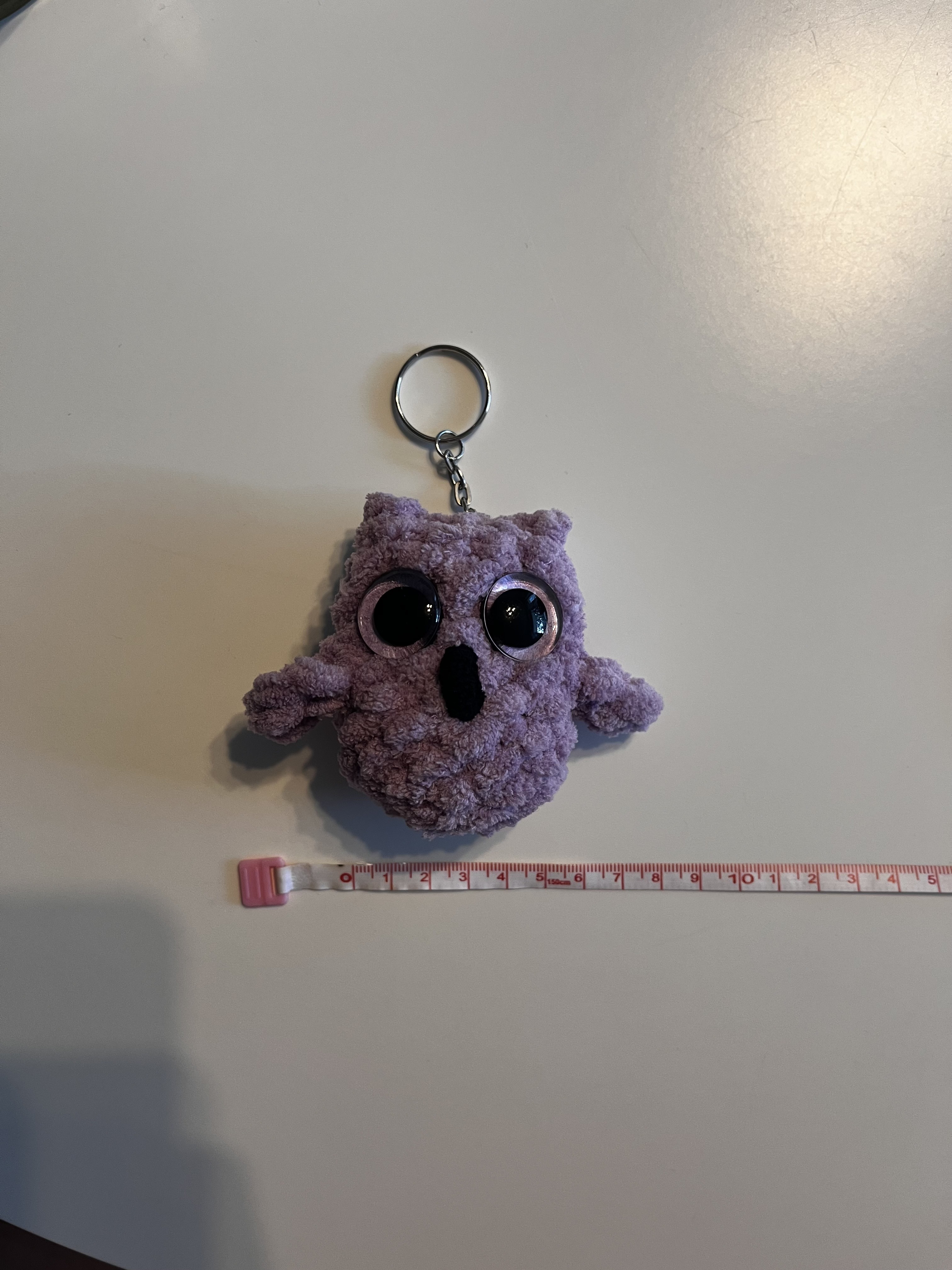Käsintehty pehmo-pöllöavaimenperä – Liila - Image 3