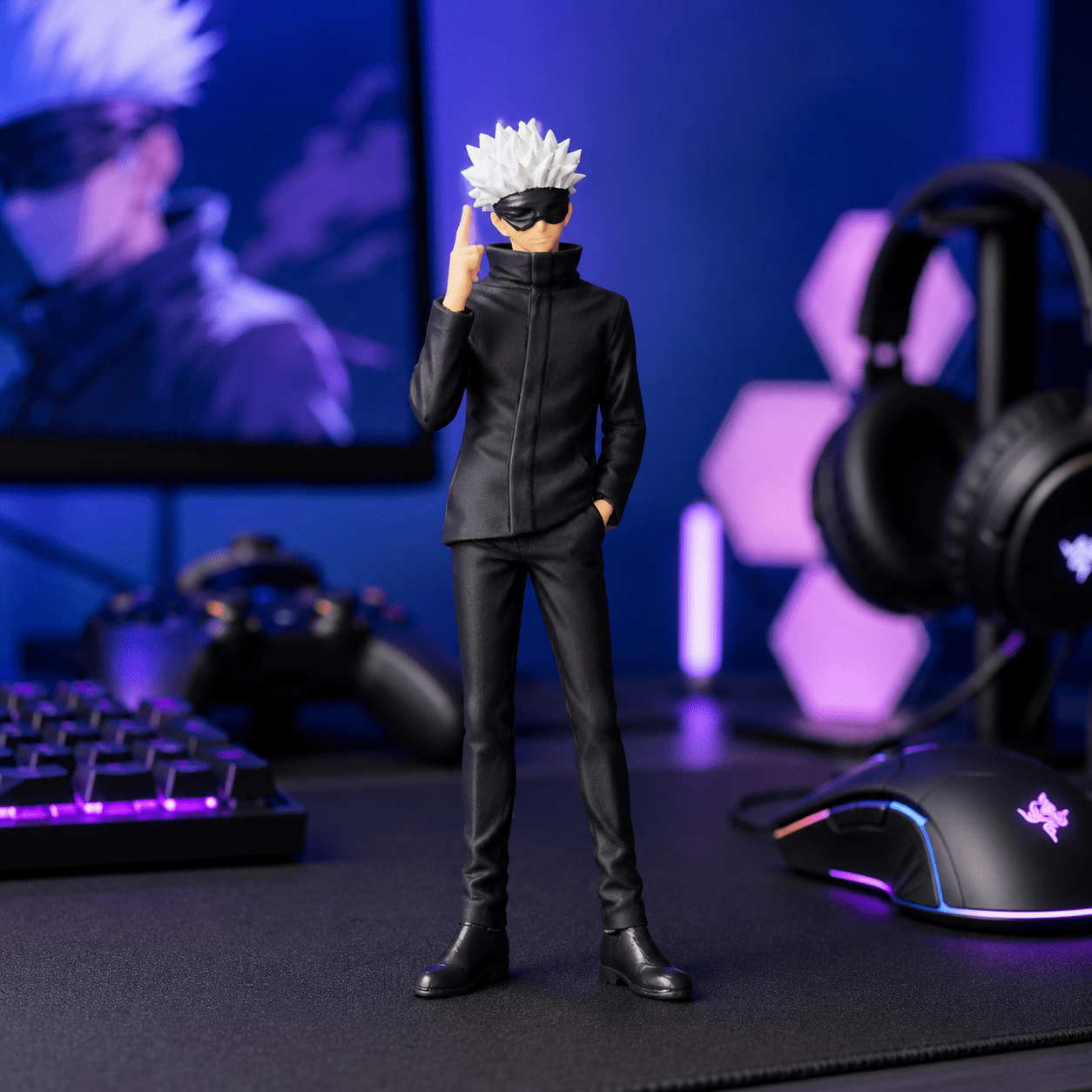 Satoru Gojo Figurine, Jujutsu Kaisen Anime Statue, Right Hand in Pocket - Image 9