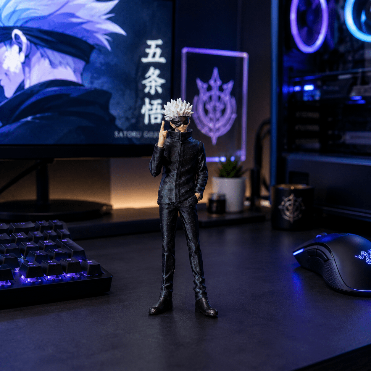 Satoru Gojo Figurine, Jujutsu Kaisen Anime Statue, Right Hand in Pocket - Image 5