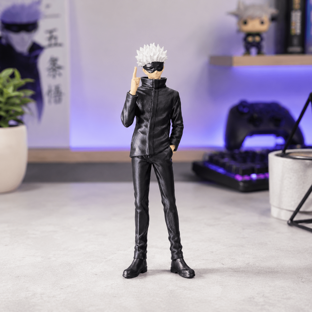 Satoru Gojo Figurine, Jujutsu Kaisen Anime Statue, Right Hand in Pocket - Image 4