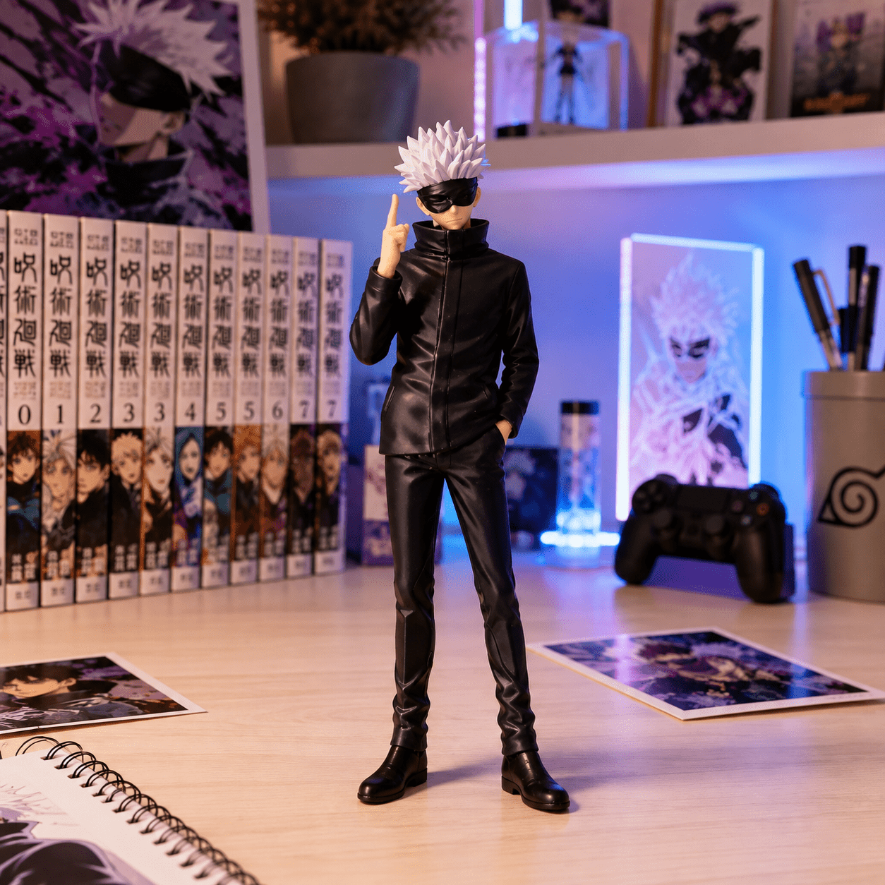 Satoru Gojo Figurine, Jujutsu Kaisen Anime Statue, Right Hand in Pocket