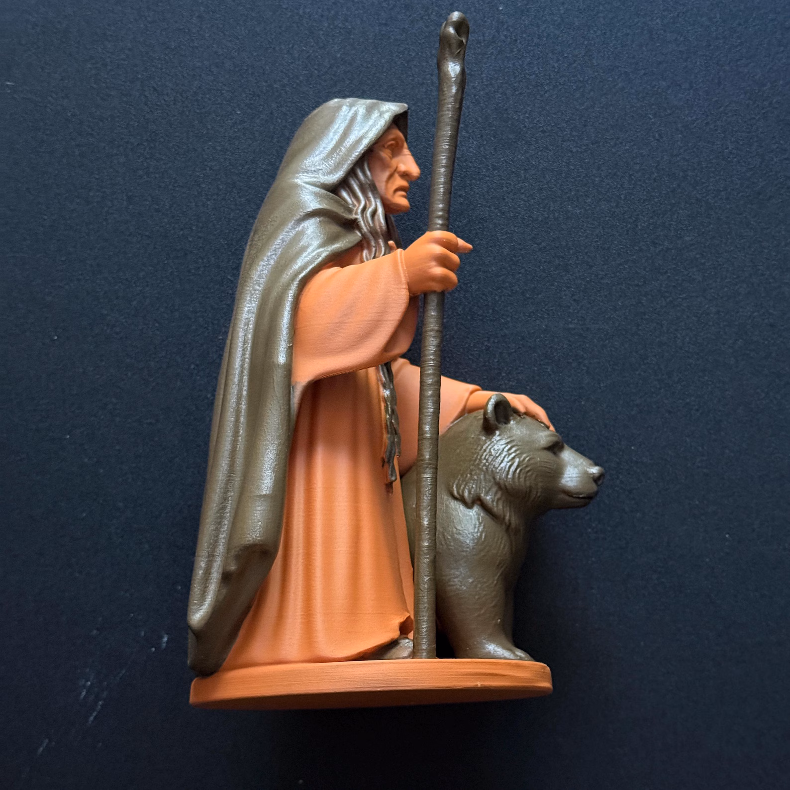 Cailleach Winter Goddess Statue, Celtic Crone Witch with Bear, Gothic Shelf Decor - Image 20