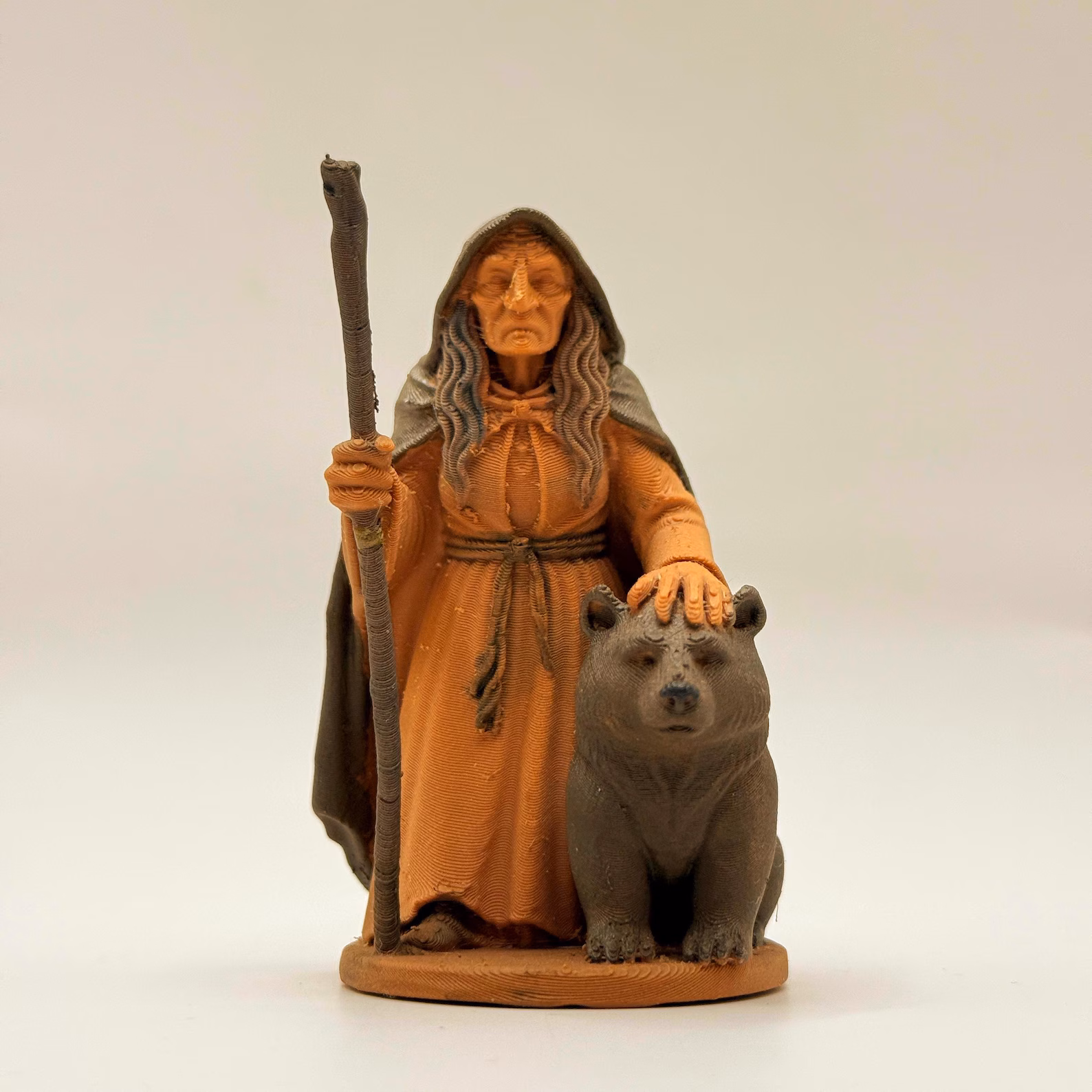 Cailleach Winter Goddess Statue, Celtic Crone Witch with Bear, Gothic Shelf Decor - Image 12