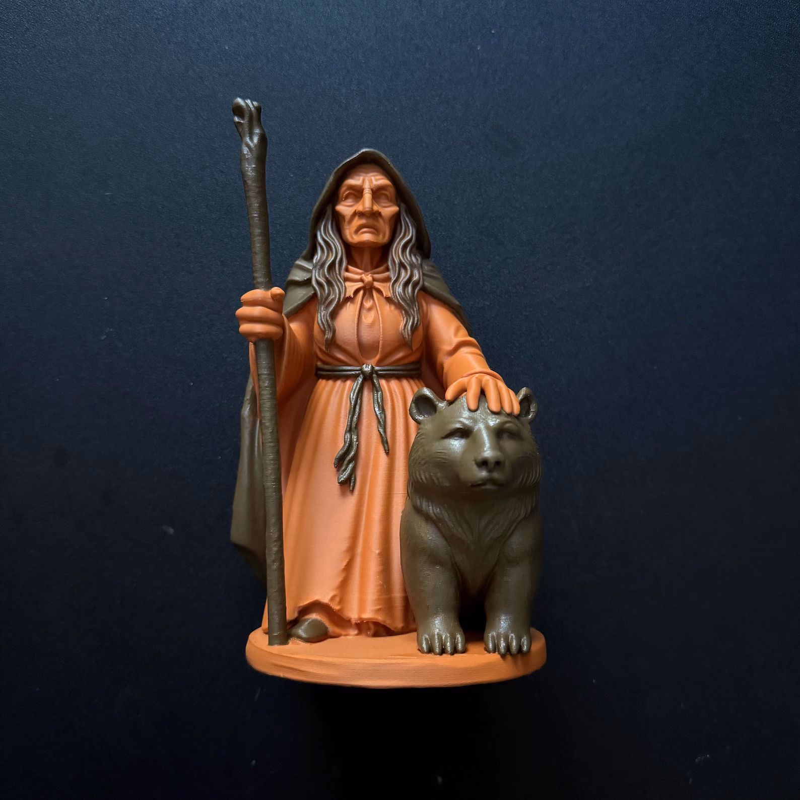 Cailleach Winter Goddess Statue, Celtic Crone Witch with Bear, Gothic Shelf Decor - Image 19