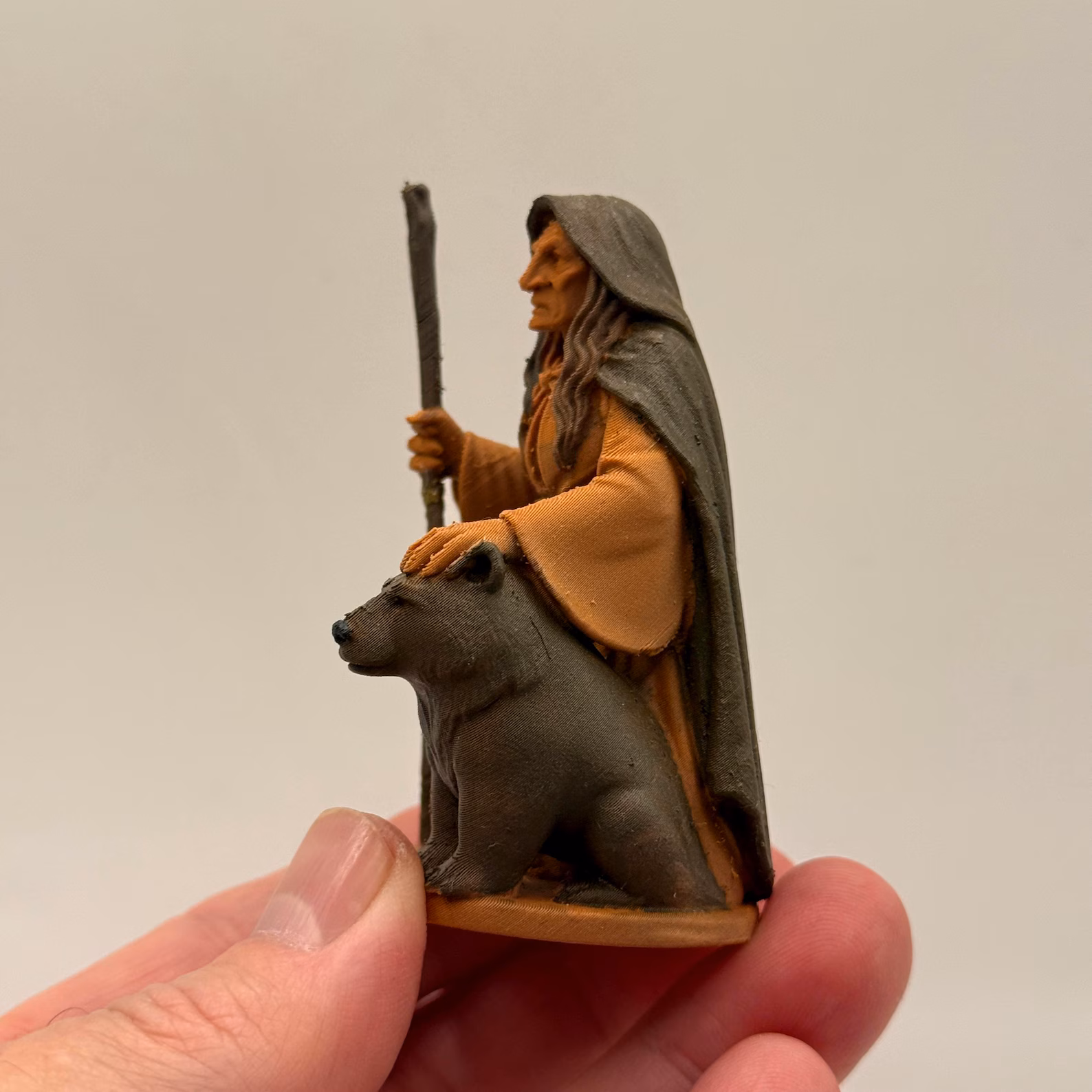Cailleach Winter Goddess Statue, Celtic Crone Witch with Bear, Gothic Shelf Decor - Image 9