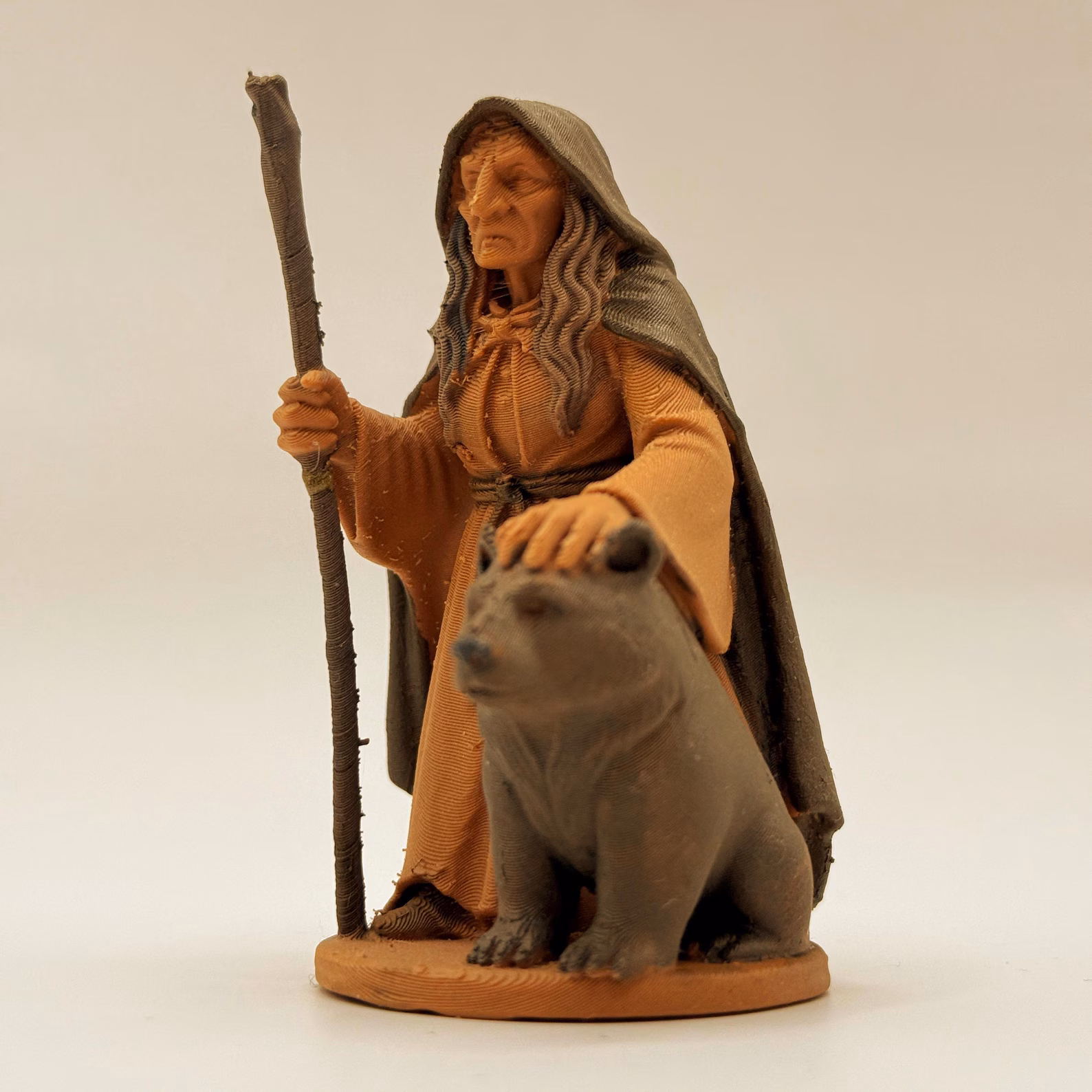 Cailleach Winter Goddess Statue, Celtic Crone Witch with Bear, Gothic Shelf Decor - Image 17