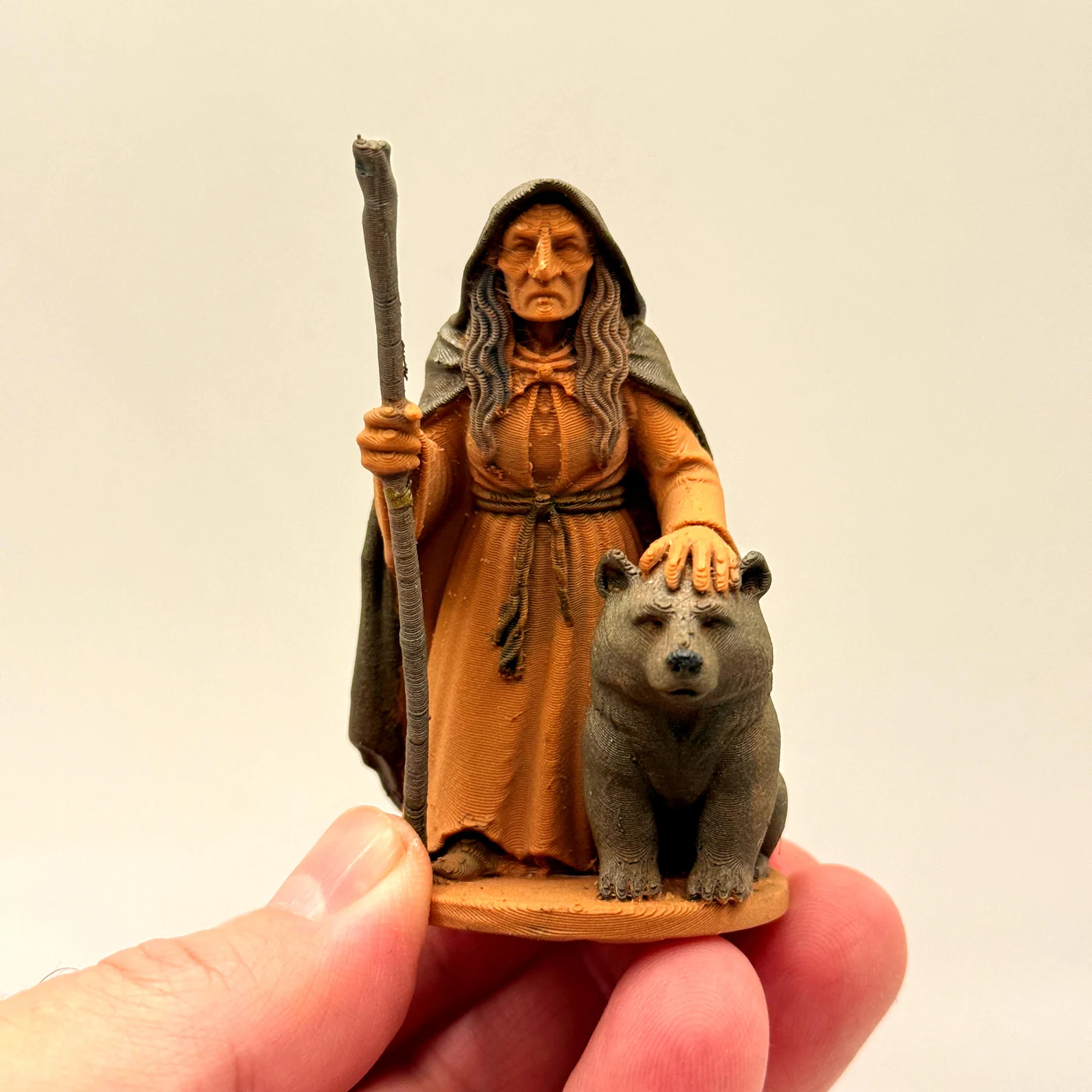 Cailleach Winter Goddess Statue, Celtic Crone Witch with Bear, Gothic Shelf Decor - Image 7