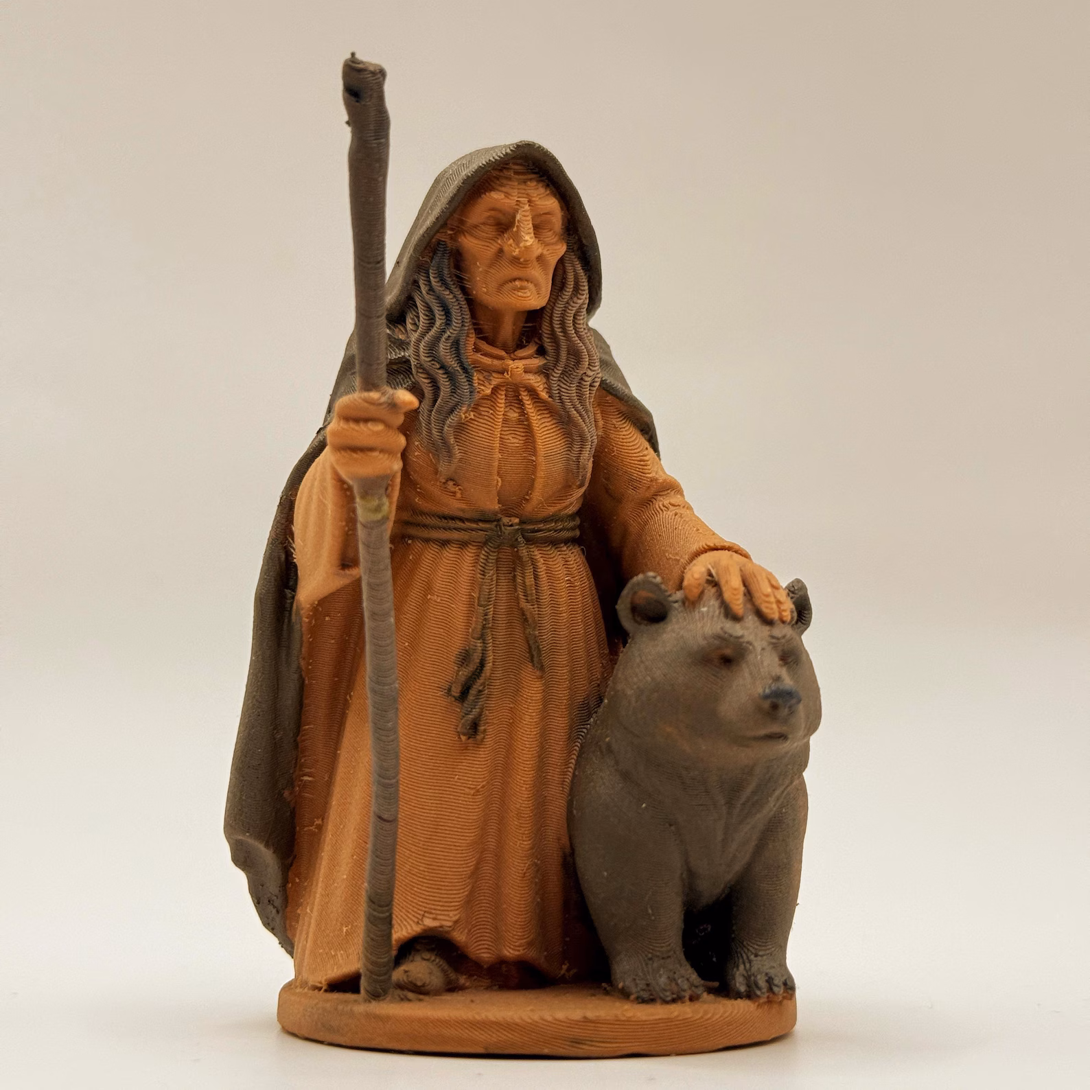 Cailleach Winter Goddess Statue, Celtic Crone Witch with Bear, Gothic Shelf Decor - Image 16