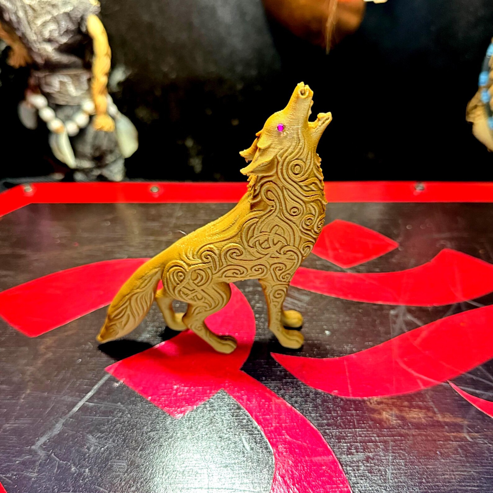Fenrir Wolf Statue | Celtic Knot Norse Pagan Figurine | Viking Mythology Altar Decor - Image 14